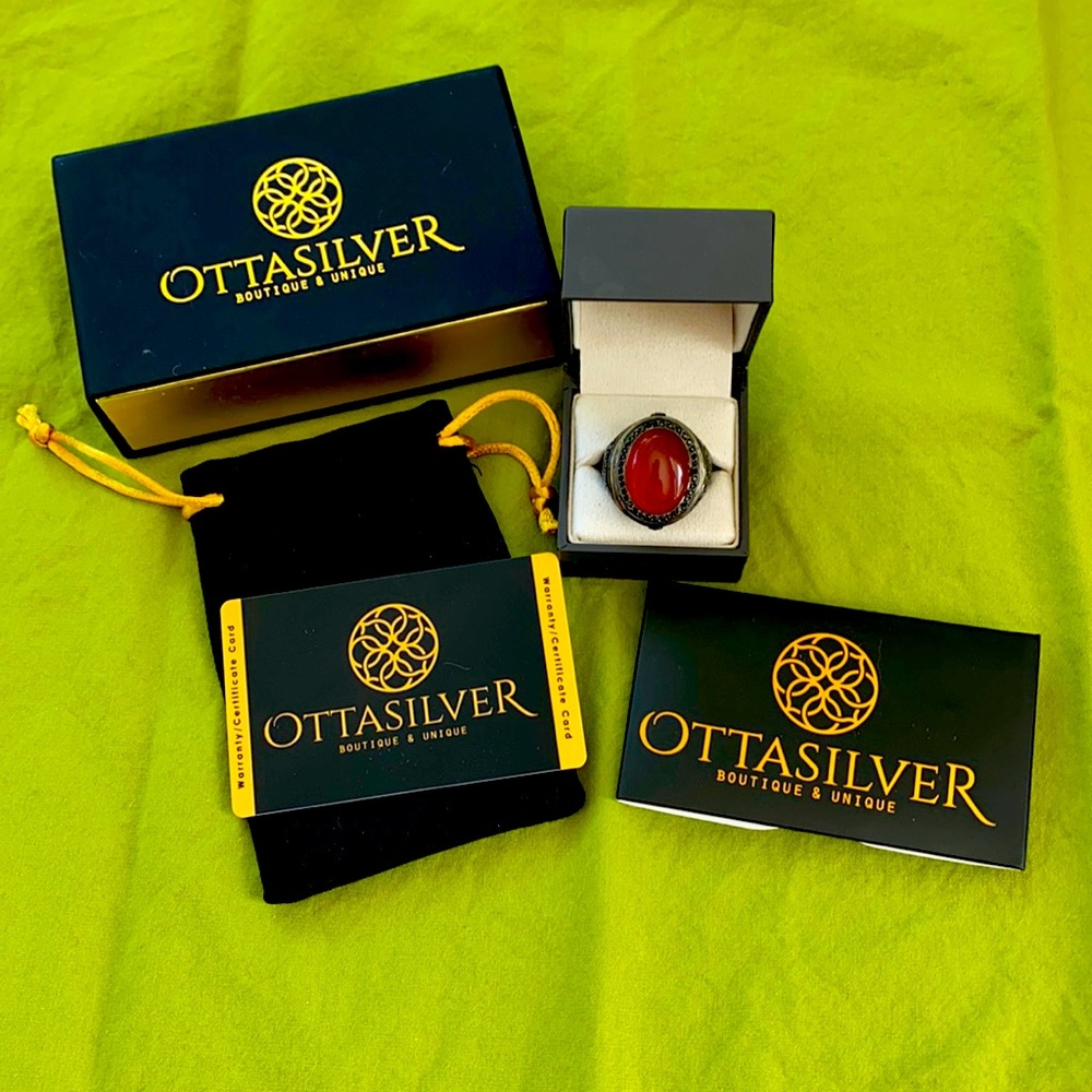 OTTASILVER Mens Designer Ring